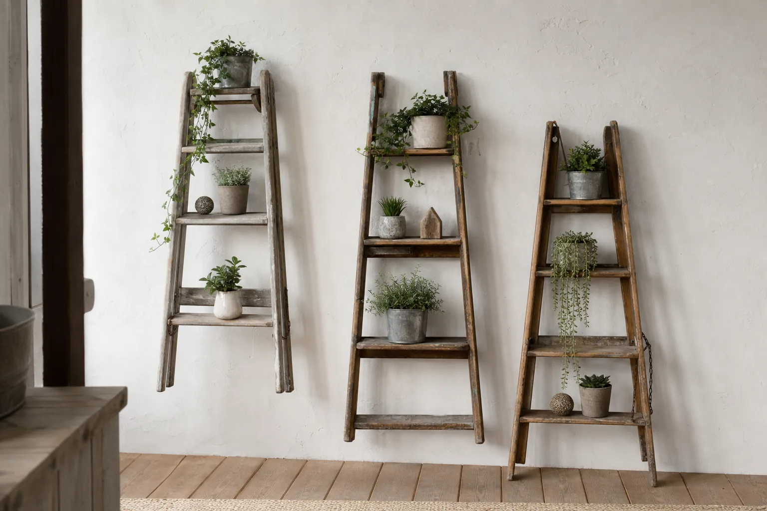 Trittleiter Upcycling: Ideen fuer individuelle Wanddekoration